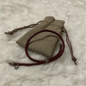 David Yurman Adjustable Leather Cord Bracelet